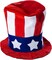Uncle Sam Hat and Bow Tie - Top Hat -2 Piece American Flag Costume